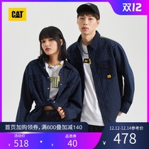 CAT Carter 2021 autumn new mens and womens same long sleeve shirt neutral striped denim shirt counter same model