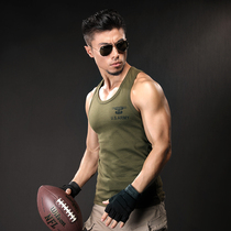 Outdoor military fans tooling vest summer sports hurdle vest men slim stretch collar sleeveless fitness base shirt