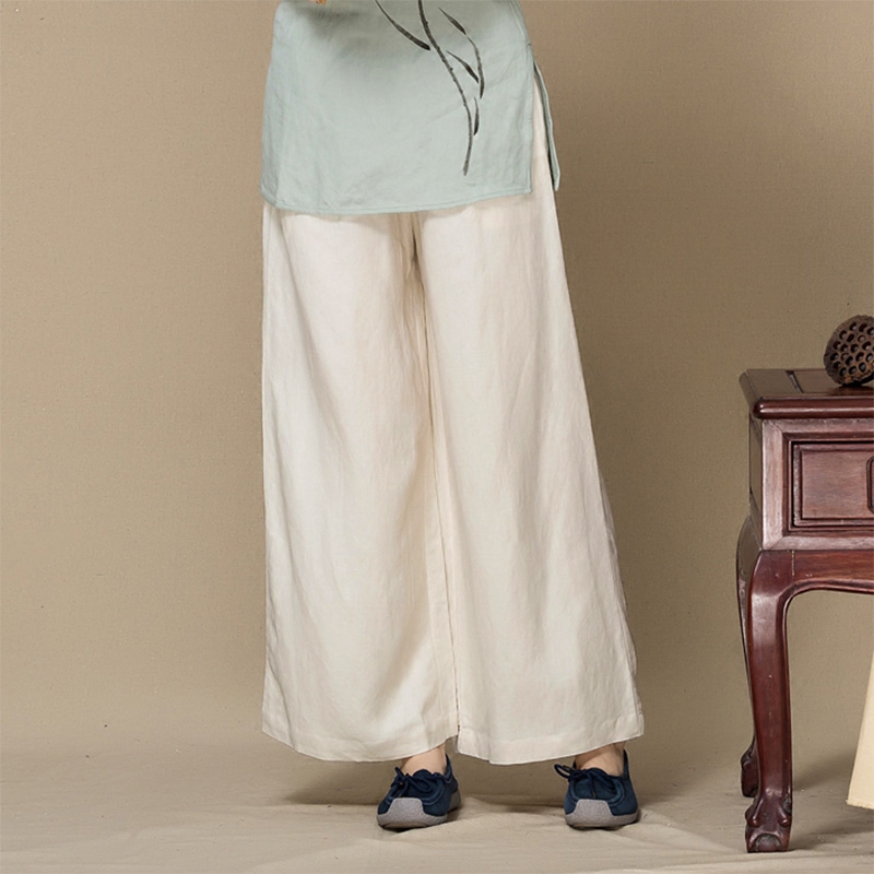 Van Xiangyun 108 loose-legged trousers large size cotton pants national wind Tang dress loose waist womens Chinese pants