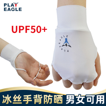 PlayEagle Japan and South Korea golf ice silk sunscreen gloves Deng Gang finger fishing gloves Hand back sunscreen