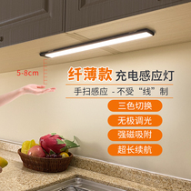 Hand Scan sensor light strip rechargeable wiring-free wardrobe cabinet light with wireless self-adhesive kitchen light led light strip