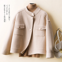 Short wool coat womens autumn and winter Korean version of the top 2021 new double-sided wool coat short coat