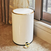 Light luxury style trash can household with lid pedal bathroom Toilet living room kitchen bedroom with large high-end creative