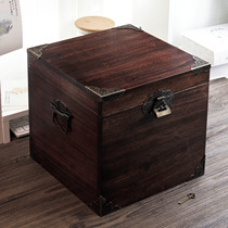 Camphor wood lock wooden box Vintage square storage box Storage wooden box Wooden square wooden box Large wooden box