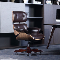 Minimalist Imus chair genuine leather business office chair can be reclined with ancient computer chair comfortable for a long time sitting large class chair