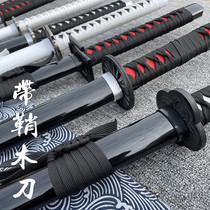 With the sheath the sword Road the Japanese Toyo Samurai blade practice the wooden knife the bamboo knife training the sword is not opened.