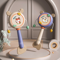 Santa Fe baby child rattle can bite 3 wave hand drum newborn rattle baby 6 months educational toy