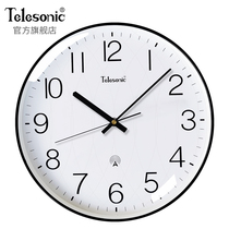 TELESONIC Uranus radio clock Living room silent wall clock punch-free fashion household wall clock clock watch
