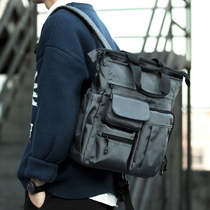 Multifunction Single Shoulder Bag Inclined Satchel Commuter Backpack Men Business Dual-use Handbag Double Shoulder Bag Computer Bag Mens Bag