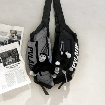 Tide Skew Satchel Mens Single Shoulder Mens Day Ensemble Light Waterproof Casual Chest Bag Boys Small Backpack Student Pocket