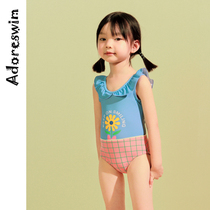 Adoreswim2020 new childrens one-piece swimsuit tide baby foreign girl hot spring baby swimsuit child