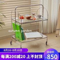 Middle-aged German xtreme folding cart Light luxury niche restaurant baking shop mobile dining car Multi-layer sofa side several