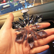Car Pendant Car Pendant Accessories Crystal Snowflake Interior Ornament Pendulum woman Car Pendant Rearview Mirror Personality Creativity