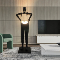 Nordic art sculpture humanoid pants large abstract resin sculpture ornaments landscape decoration crafts floor lamp