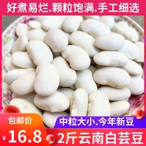 Chinese white kidney beans 2kg Yunnan specialty white cloud beans are easy to cook and rot new large white beans and beans coarse grains