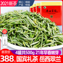 State Guest Tea 4 cans) Yue Xi Cuilan State Guest Gift Tea 2021 New Tea Mingxian Premium Green Tea Anhui Tea 500g