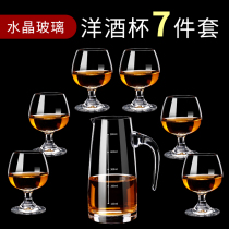 European-style household wine glasses 6 crystal glass brandy cups dry cup wine glasses whiskey wine glasses