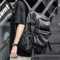 Day Series Fashion Functions Backpack Mens Double Shoulder Bag Large Capacity Travel Bag Junior College Student School Bag Tide Card Male Bag