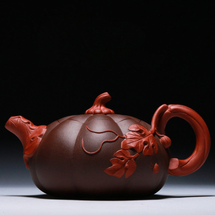 [珍]急須　紫砂壺 南瓜モチーフ　在銘　工芸品　実用と鑑賞用　置物　日常用　新品 南瓜紫砂壶-南瓜紫砂壶促销价格、南瓜紫砂壶品牌- 淘宝