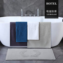 Five-star hotel floor towel cotton bathroom non-slip Mat toilet thick absorbent foot towel home customization