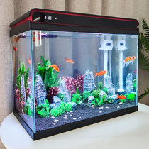 Sensen fish tank living room small desktop ultra-white glass household aquarium ecological water-free medium goldfish tank
