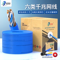 Pure copper class six gigabit network cable ultra-high speed Dual shielded home decoration oxygen-free copper cat6a network broadband line full box