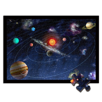 Wooden puzzle 300 500 1000 pieces Solar system science planet Adults unzip Childrens puzzle gift