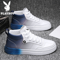 Floral Playboy mens shoes Summer 2022 new trends Trending Sports Casual High Help Board Shoes Men Little White Shoes