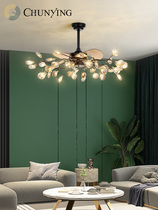 Ceiling fan lamp household living room lamp dining hall lamp Net red chandelier fan lamp 2021 new smart Tmall Genie