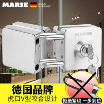 Mary glass door lock double door sliding door single open frameless office glass lock free of hole Bolt shop lock