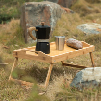 Outdoor folding table Dining Table Nan Bamboo Balcony Camping Table Bed Table Tray Table Portable Containing Tea Table Super Light