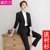  Suit suit Female business professional suit Formal suit Female college student interview temperament tooling overalls Fashion suit