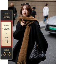 Xia Shiwen Little Warm Korean Wool Knitted Tassel Scarf Women 2022 Winter New White Warm Shawl