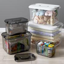 Finishing box storage box household transparent plastic basket toy storage box large clothes snack backup storage box
