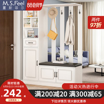 Modern and simple entrance cabinet Partition cabinet Shoe cabinet integrated door-to-door living room decoration wine cabinet screen foyer cabinet