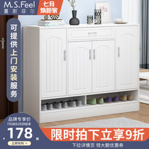 Shoe cabinet Outside the door of the home Simple modern large capacity shoe shelf Small apartment balcony storage locker