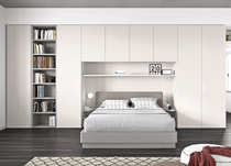 Factory new custom modern simple set of furniture bed wardrobe bedside cabinet bookcase combination design bedroom wall cabinet