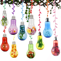 Kindergarten hanging corridor classroom Creative hanging air environment layout Huanchuang decorative materials Plastic light bulb bottle