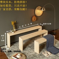 Custom solid wood strip stool Home Pine Wood Changing Shoes benches Bedbenches Bedbenches bedside benches Bench Log Stool Long Wooden Bench