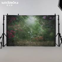  3D three-dimensional background cloth flower wedding studio photography background hanging cloth portrait model photo background props