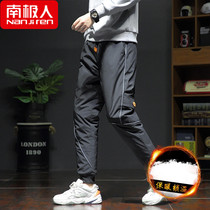 Antarctic people down pants men wear warm casual fashion thin autumn and winter thick duck down cotton pants mens pants
