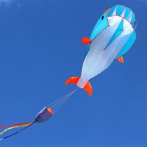 2021 new large soft kite Breeze easy fly adult children 3d stereo high-grade dolphin soft kite