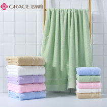 Jie Liya bath towel Pure cotton household thickened bath towel Quick-drying cotton adult men and womens towel skin-friendly water absorption does not lose hair