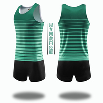 Men and women the same track and field suit suit physical examination training suit vest student sprint race suit Running suit group purchase printing