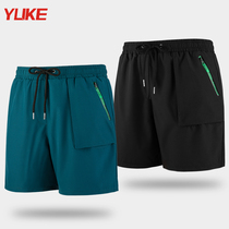 Swimming trunks mens anti-embarrassment mens loose version quick-drying large size swimsuit mens hot spring flat corner swimming equipment set