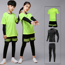 Children tights suit male fast drying training exercise four basketball football female running gym clothes