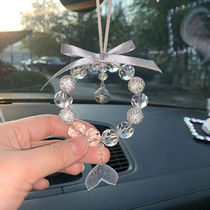 Small Red Book Ins car pendant crystal inlaid rearview mirror hanging decoration in car Pendant Mermaid On-board Decorative woman