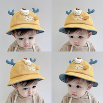 Baby hat Spring and Autumn Winter Korean version of children cute super cute fisherman hat boys and girls baby thin basin hat tide