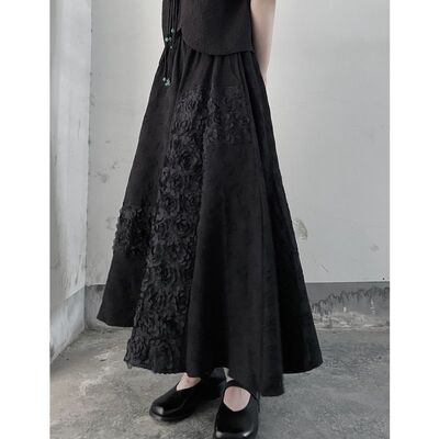 taobao agent Long skirt, plus size, suitable for teen, loose fit, high waist