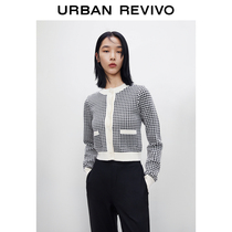 UR2022 Springtime New Products Womens Fashion Temperament Stumped TIGHT KNIT JACKET WU08R9DN2000